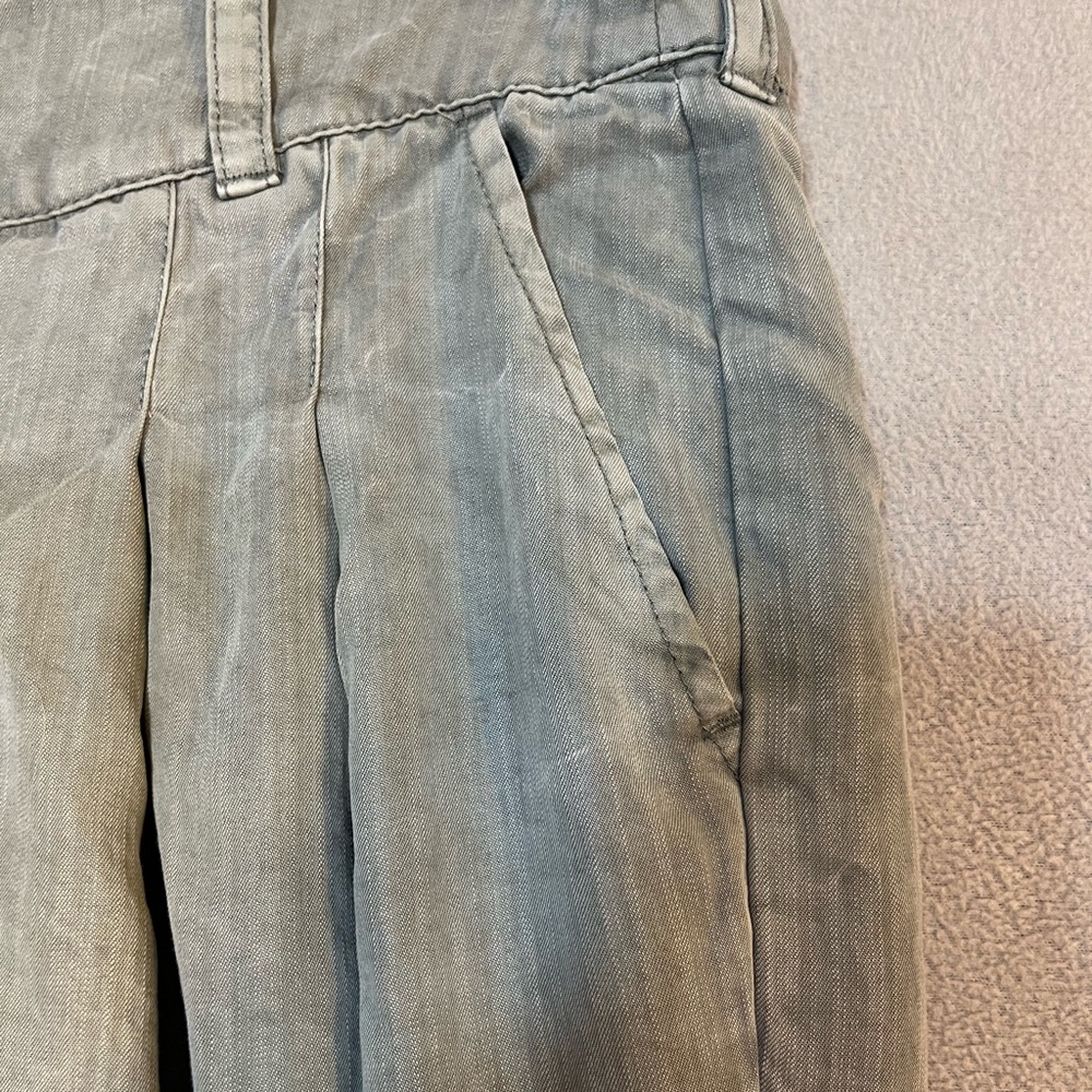Sundance Petite 6 Gray Pleated Wide Leg Lightweight Women’s Pants - Picture 5 of 10